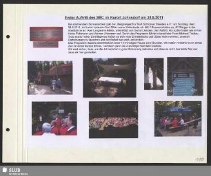Erster Auftritt des Sächsischen Bergsteigerchores im Kurort Johnsdorf am 28.08.2011