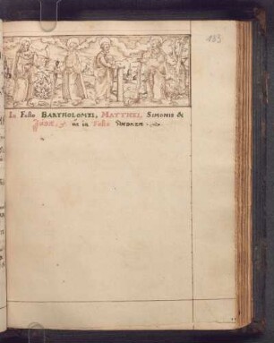 Apostel Bartholomäus, Matthäus, Simon und Judas Thaddäus