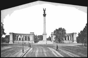 Budapest. Millenniumsdenkmal (1896) : Budapest. Millenniumsdenkmal (1896; Albert Schickedanz, Skulptur von György Zala) auf dem Heldenplatz