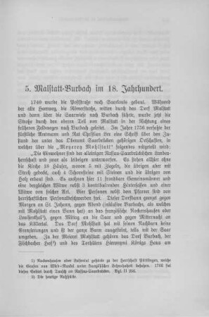 5. Malstatt-Burbach im 18. Jahrhundert.