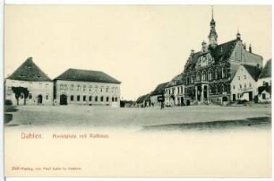 Markt mit Gasthof zum goldnen Engel, Gasthof zur grünen Tanne und Rathaus