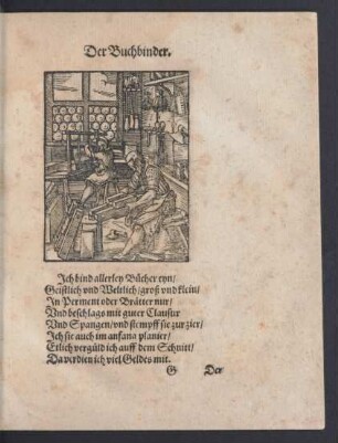 Der Buchbinder.