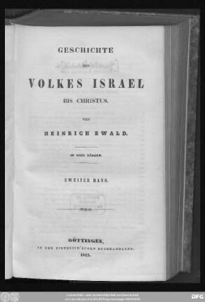 Bd. 2: Geschichte Des Volkes Israel Bis Christus : In Drei Bänden