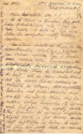 Handschriftlicher Brief des führenden SS-Mitgliedes Karl Wolff u.a. über den Nürnberger Prozess