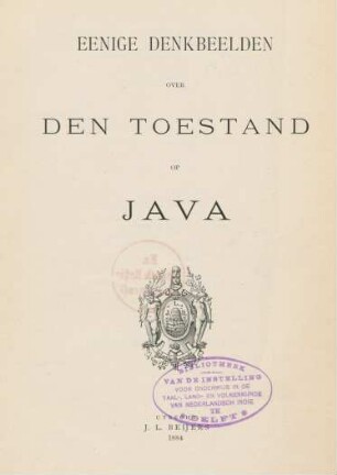 Eenige denkbeelden over den toestand op Java