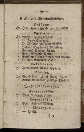 Civil- und Kriminalgerichte