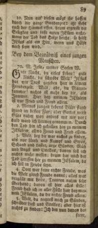 Bey dem Begräbniß eines jungen Menschen