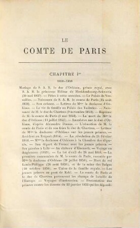 Le comte de Paris : (Prince Louis Philippe Albert von Orleans.) Ouvrage orné de huit portraits et d'un fac-simile d'autographe