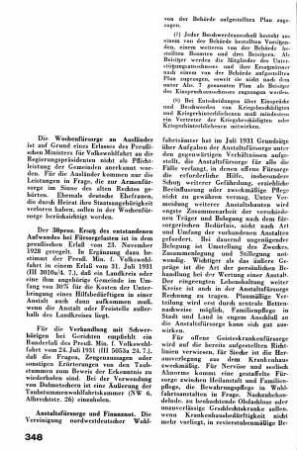 Wochenfürsorge an Ausländer [Fürsorgewesen]