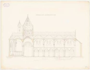 Abteikirche Knechtsteden, Dormagen Wiederaufbau: Längendurchschnitt