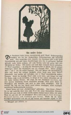 An unsre Leser