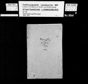 Schuldenwesen der Pfarrgemeinde und der Stiftungspflege Nordhausen