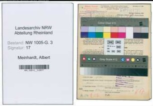 Entnazifizierung Albert Meinhardt , geb. 27.08.1903 (Steiger)