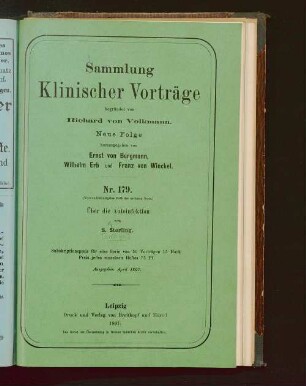 Über die Autoinfektion