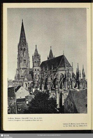 Freiburg, Münster, Querschiff, Ende des 12. Jahrhunderts, Langhaus 1260 begonnen, Chor seit 1354