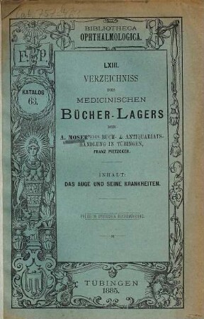 Katalog. 63. 1885