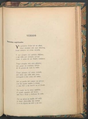 Versos : Tercetos espirituales [y] Primavera melancólica