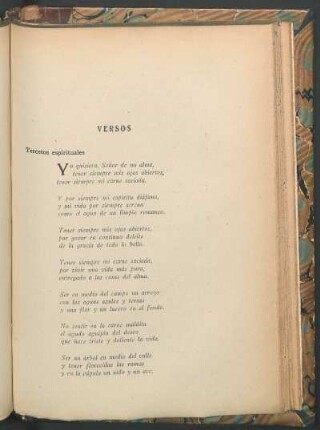 Versos : Tercetos espirituales [y] Primavera melancólica