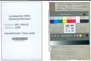 Entnazifizierung Franz Josef Heuckeshoven , geb. 17.01.1901 (Vertreter)