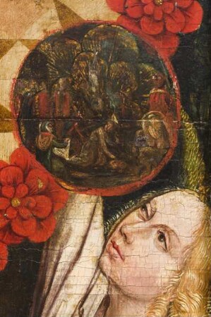 Marienaltar — Medaillon mit Kreuztragung Christi