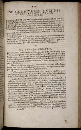 I. [ - ] XXIII. De Conditione Hominis Et Ante Lapsum Naturæ Integritate [ - ] De Disciplina populi.