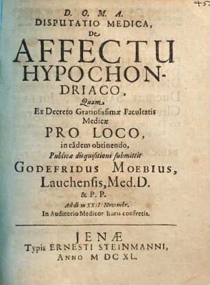 Disputatio Medica, De Affectu Hypochondriaco