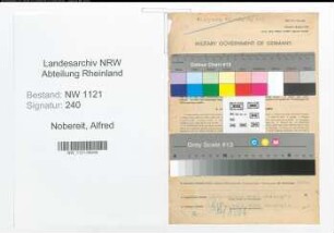 Entnazifizierung Alfred Nobereit , geb. 18.08.1907 (Polizist)
