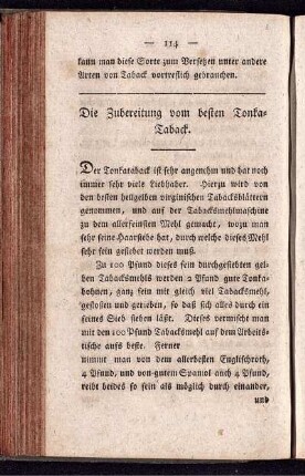 Die Zubereitung vom besten Tonka-Taback.