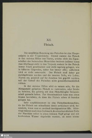 XII. Fleisch