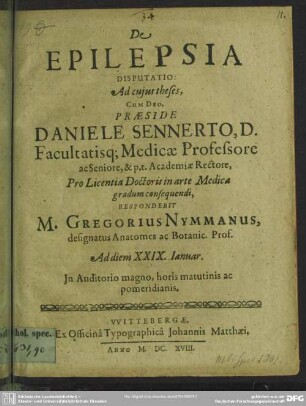 De epilepsia