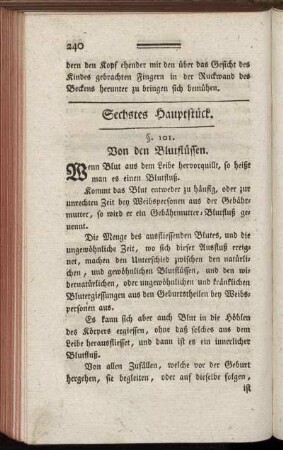 Sechstes Hauptstück. Von den Blutflüssen.