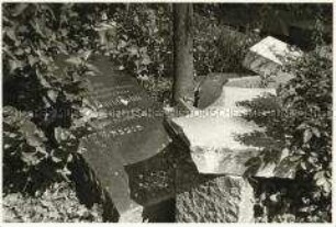 Zerstörte Gräber auf einem jüdischen Friedhof in Berlin