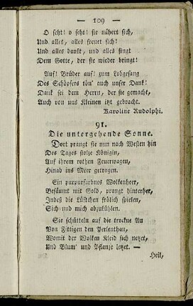 91. Die untergehende Sonne. - 110. Der Winter.