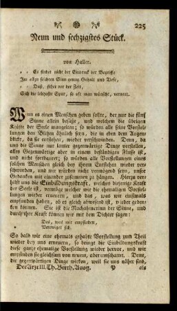 Neun und sechzigstes Stück