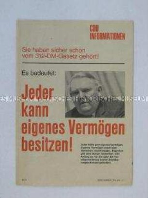 Illustrierte Propagandaschrift der CDU zur Wirtschafts- und Sozialpolitik