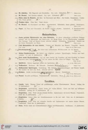 Textilien (Nr. 253-269)