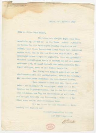 Brief an Robert Oehme : 27.02.1912
