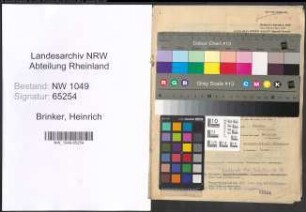 Entnazifizierung Heinrich Brinker , geb. 03.07.1899 (Lehrer)