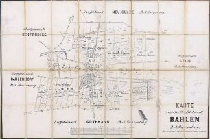 Karte von der Dorffeldmark Bahlen, D.A. Boizenburg