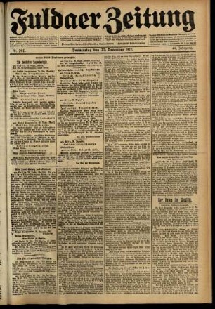 Ausgabe vom Donnerstag, den 27. Dezember 1917.