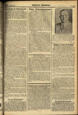 Zweite Ausgabe vom Freitag, den 05. August 1938.