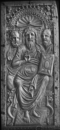 Berlin, Diptychon mit thronendem Chistus und Gottesmutter; Tafel mit Christus, Elfenbein aus Konstantinopel, Staatliche Museen zu Berlin - Preußischer Kulturbesitz, Museum für spätantike und byzantinische Kunst