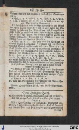 Vom Heiligen Tauff.