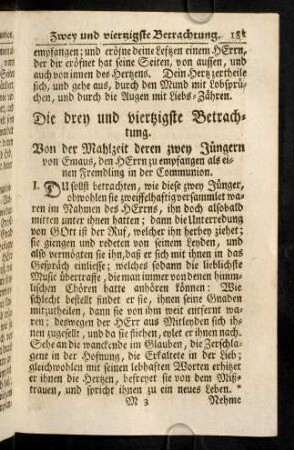 181-190, Die drey und vierzigste Betrachtung. - Die vier und vierzigste Betrachtung.