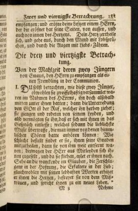 181-190, Die drey und vierzigste Betrachtung. - Die vier und vierzigste Betrachtung.