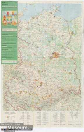 Übersichtskarte Sehenswürdigkeiten der Deutschen Demokratischen Republik