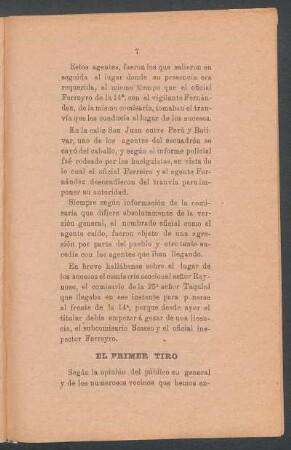 El primer tiro