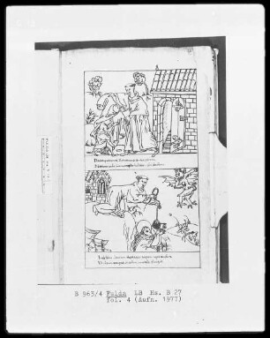 Illustrationen zur Vita Sancti Benedicti & Bis-Bini-Vita — ---, Folio 4rectoBildseite