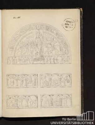 Tav. III. [Bassirilievi sopra la porta.]