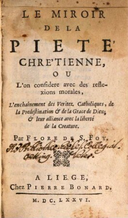 Le miroir de la piété chrétienne